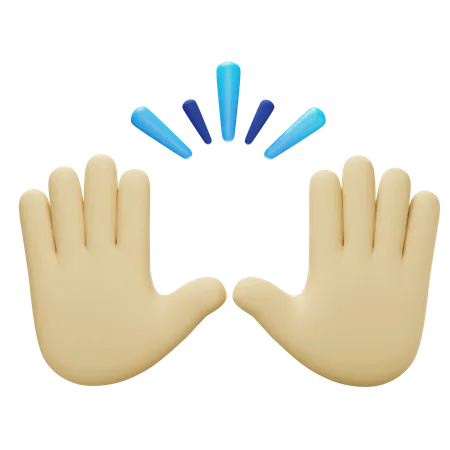 Celebrar el gesto de la mano  3D Icon