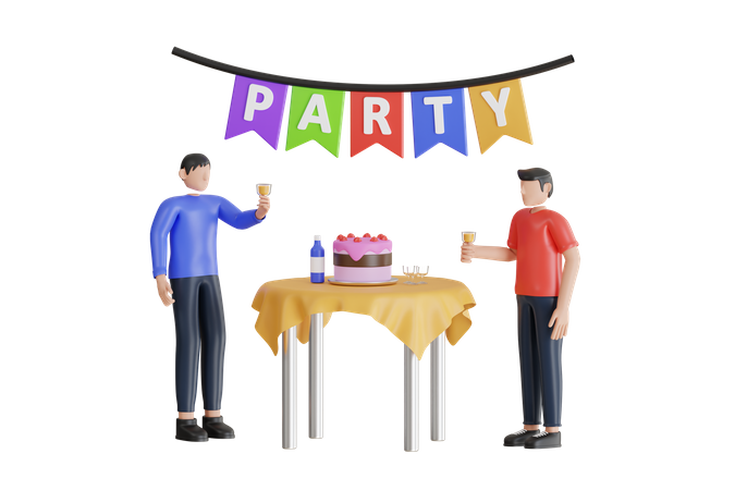Celebrate And Victory To Business Success With Colleagues  3D Icon