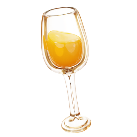 Celebrate graduation ceremony with Champagne Glass  3D Icon