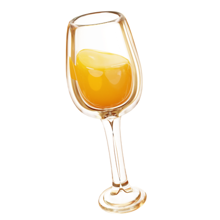 Celebrate graduation ceremony with Champagne Glass  3D Icon