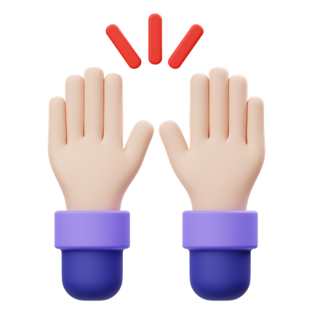 Celebrate Hand Gesture  3D Illustration