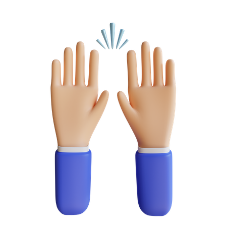 Celebrate Hand Gesture  3D Illustration