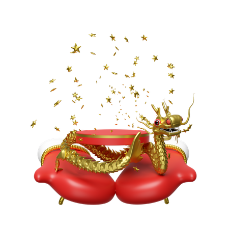 Celebrating chinese new year  3D Illustration