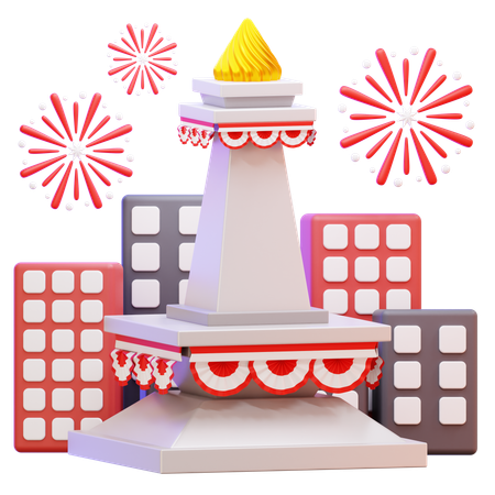 Celebration At National Monument  3D Icon