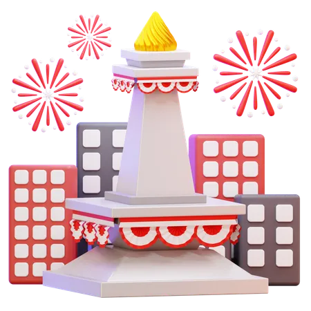 Celebration At National Monument  3D Icon