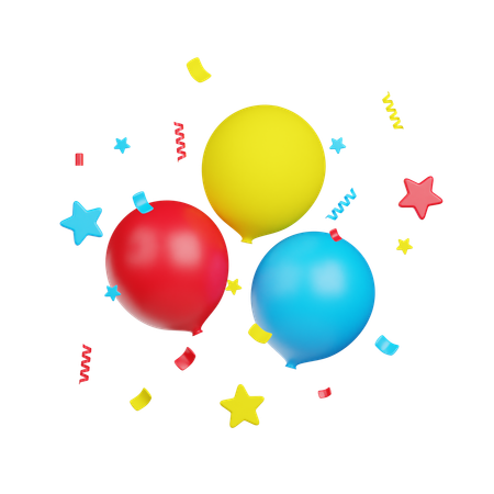 Celebration Balloons  3D Icon