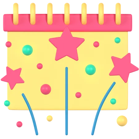 Celebration Date  3D Icon