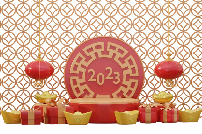 Célébration du nouvel an chinois 2023  3D Icon