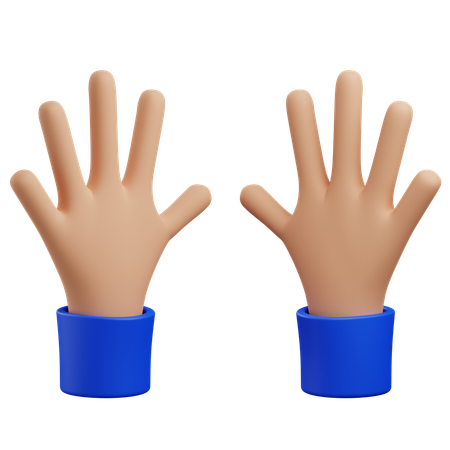Celebration hand gesture  3D Icon