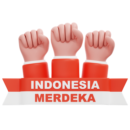 Celebration Indonesian Independence Day  3D Icon