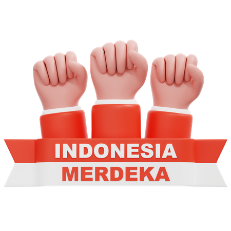 Celebration Indonesian Independence Day  3D Icon
