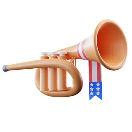 3 D Illustration Celebration Trumpet 3D Icon