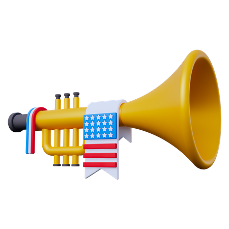 Celebration Trumpet  3D Icon