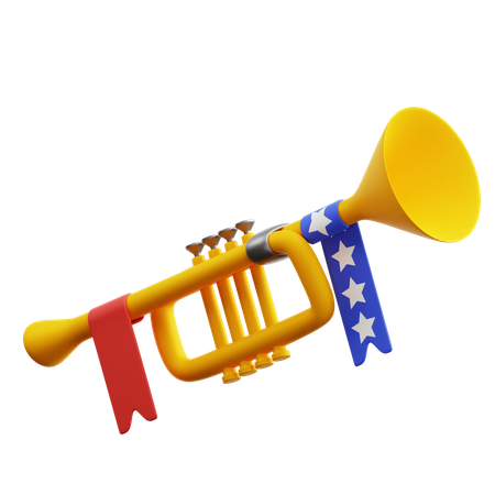 Celebration Trumpet 3D Icon