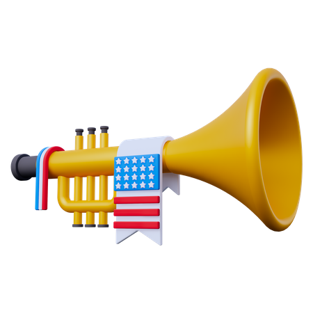 Celebration Trumpet 3D Icon