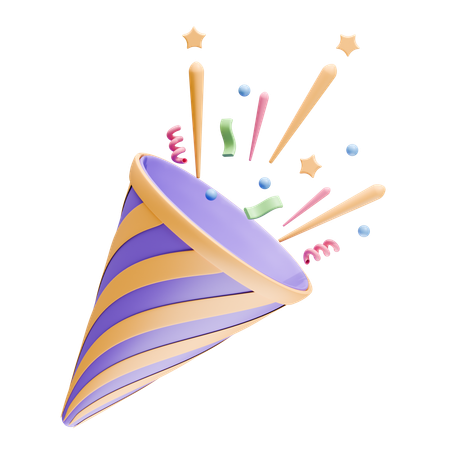 Celebratory Popper  3D Icon