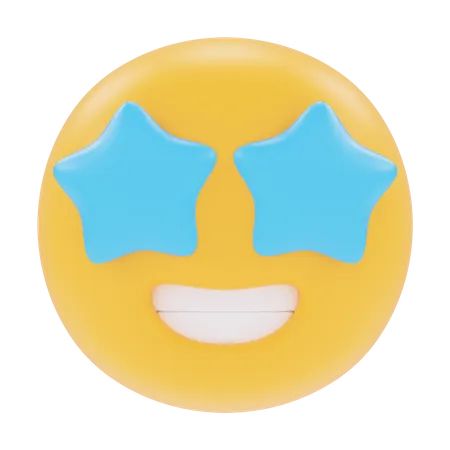 Emoji yeux d'étoile  3D Icon