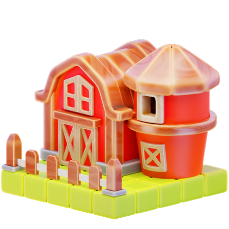 Celeiro  3D Icon