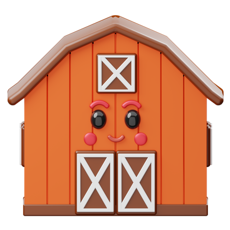 Celeiro fofo  3D Icon