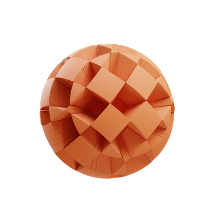 Cell Carved Sphere  3D Icon