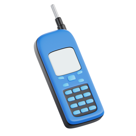 Cell Phone With Anthena  3D Icon