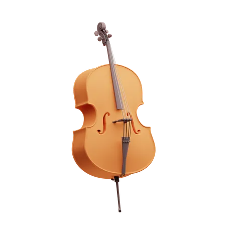 3 D Music Icons Illustration Cello 3D Icon