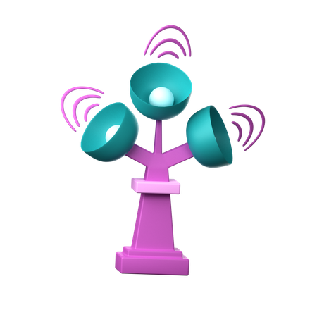 Cellular Tower  3D Icon