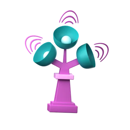 Cellular Tower  3D Icon