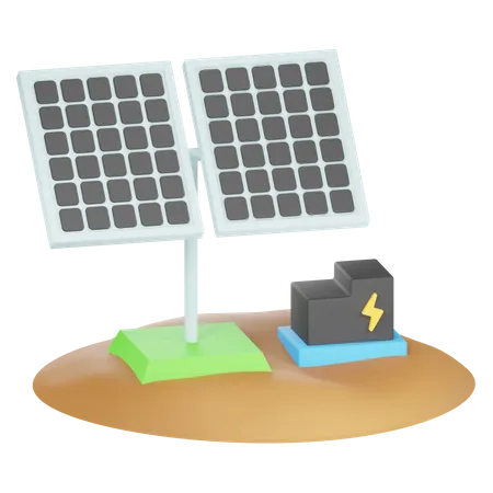 Cellule photovoltaïque  3D Icon