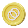 celo crypto coins 3d illustration