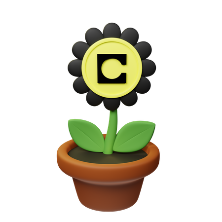 Celo Crypto Plant Pot  3D Icon