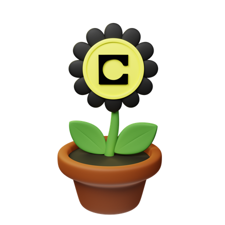 Pot de plante crypto celo  3D Icon