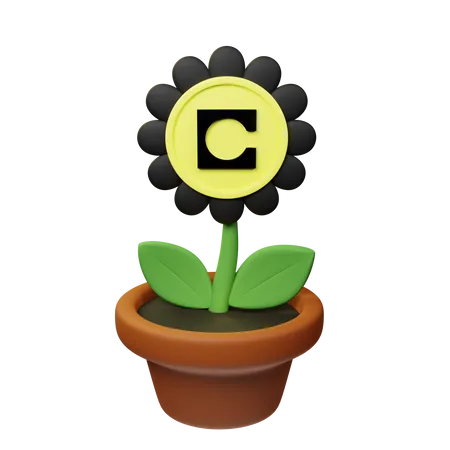 Pot de plante crypto celo  3D Icon