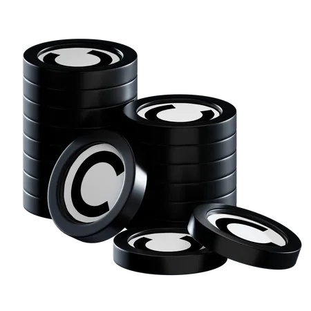 Celr Coin Stacks  3D Icon