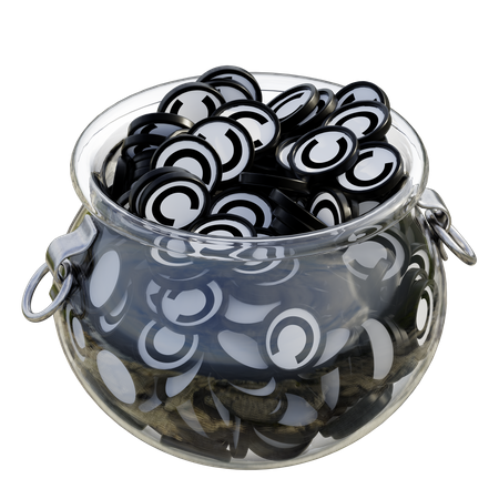 Pot en verre transparent celr  3D Icon