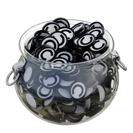 Pot en verre transparent celr  3D Icon