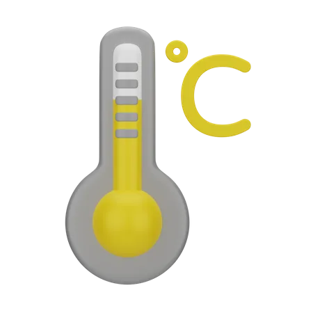 Celsius Temperature  3D Icon