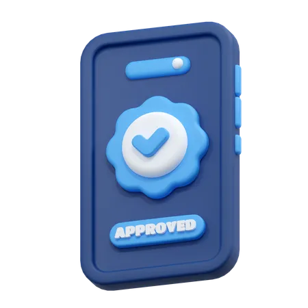 Celular aprovado  3D Icon