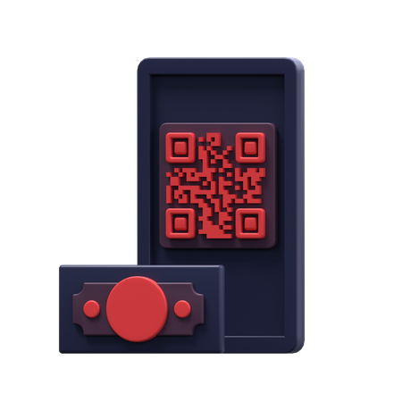 Código qr móvel  3D Icon