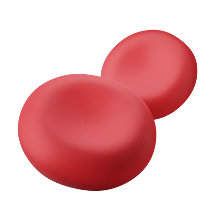 Icone 3 D Arredondado De Globulos Vermelhos 3D Illustration