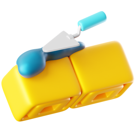 Cement and Mortar  3D Icon