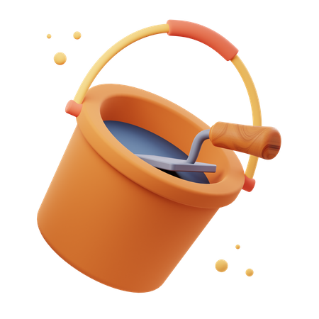 Cement Bucket  3D Icon