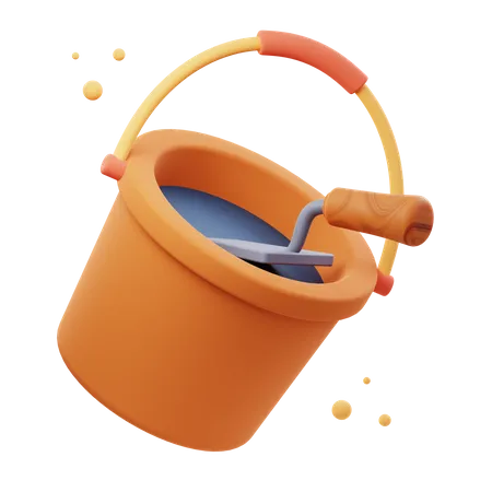 Cement Bucket  3D Icon