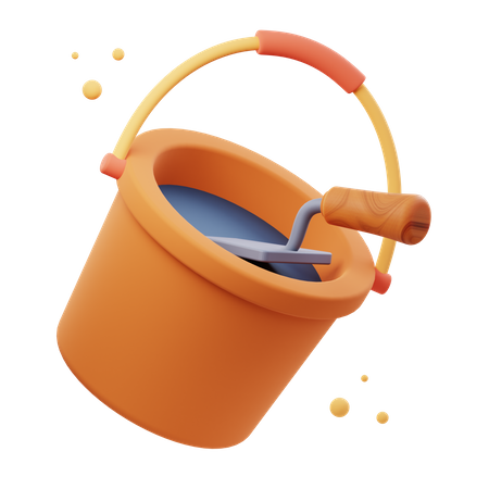 Cement Bucket  3D Icon