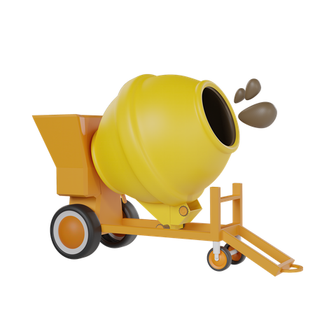 Cement Mixer  3D Icon