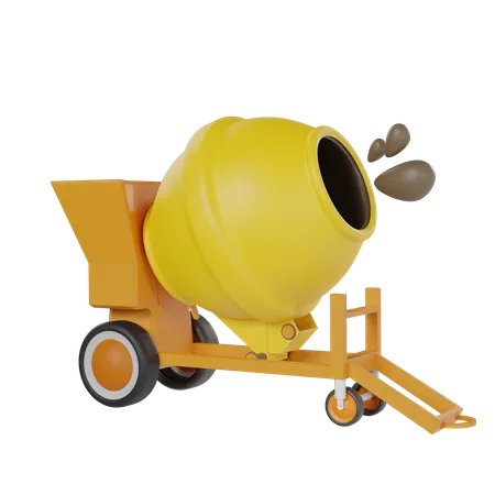 Cement Mixer  3D Icon