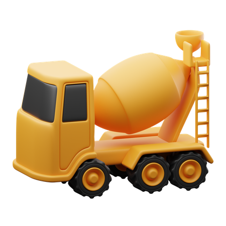 시멘트 믹서 트럭  3D Icon