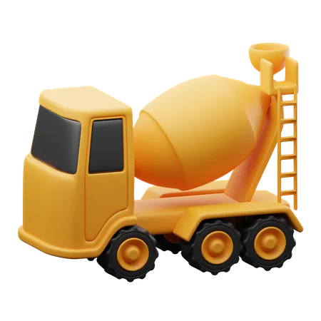 시멘트 믹서 트럭  3D Icon