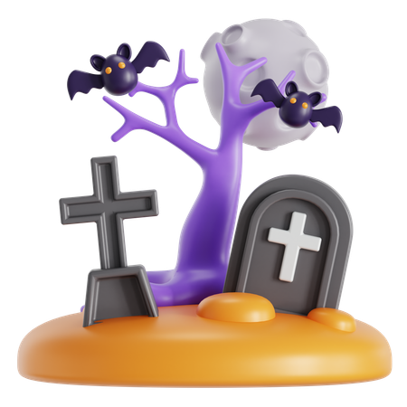 Cementerio  3D Icon