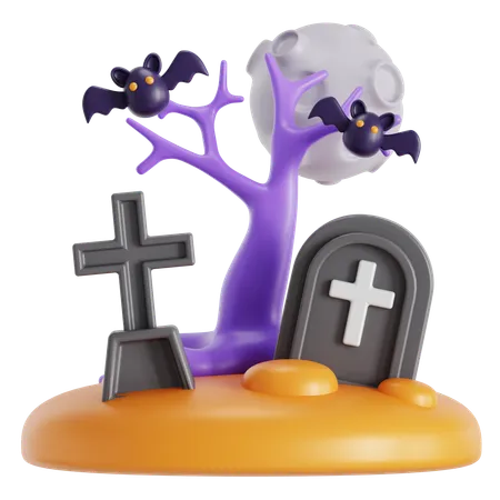 Cementerio  3D Icon